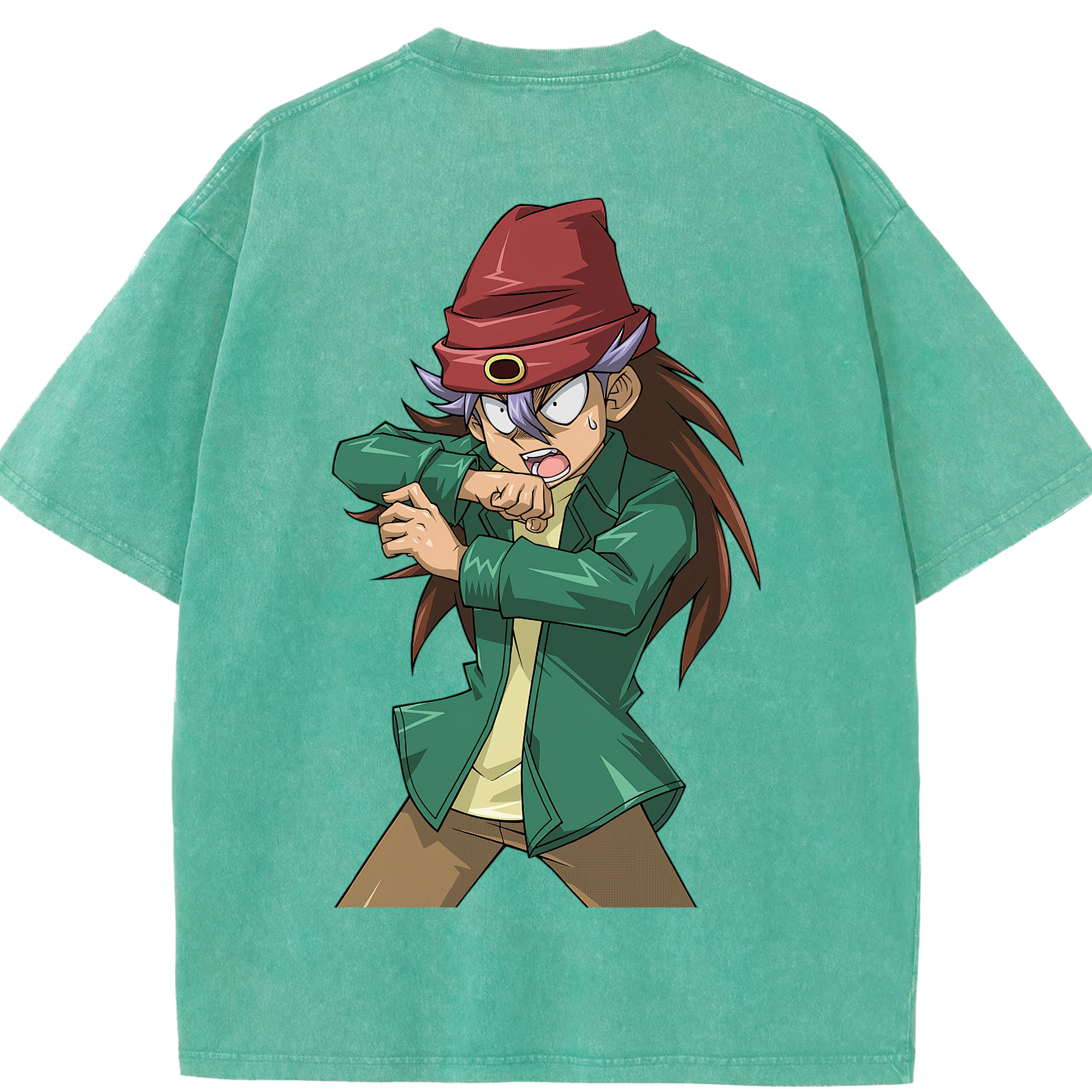 （画像用） 遊☆戯☆王 Yu-Gi-Oh! 綿100% ヴィンテージ風 半袖Tシャツ（背面プリント）